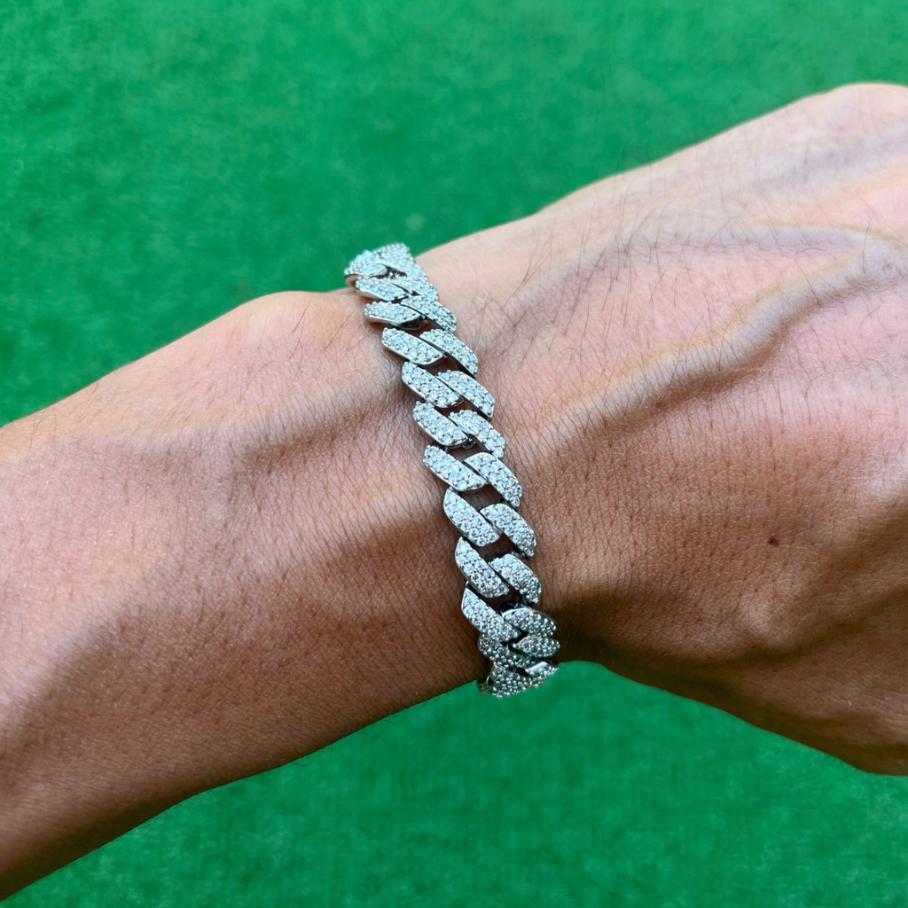 RICH DIAMOND CUBAN BRACELET (Gold Plated)