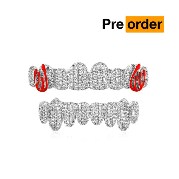 RICH RED FIRE GRILLZ(Special Order•High Quality)