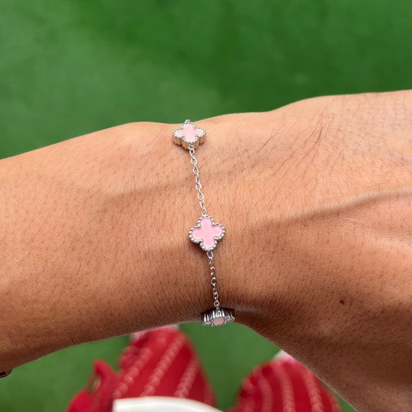 RICH LUI MINI LIGHT PINK SILVER EDITION BİLEKLİK (Paslanmaz Çelik)