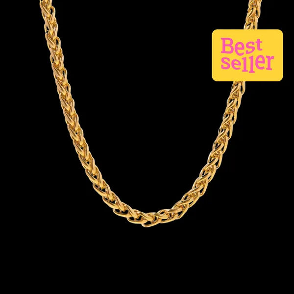 RICH CURB GOLD CHAIN (Paslanmaz Çelik)