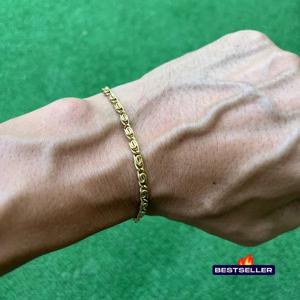RICH KING WICKER GOLD BİLEKLİK (Paslanmaz Çelik)