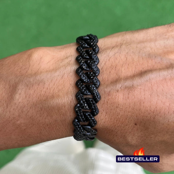 RICH BLACK DIAMOND MIAMI BRACELET 14mm
