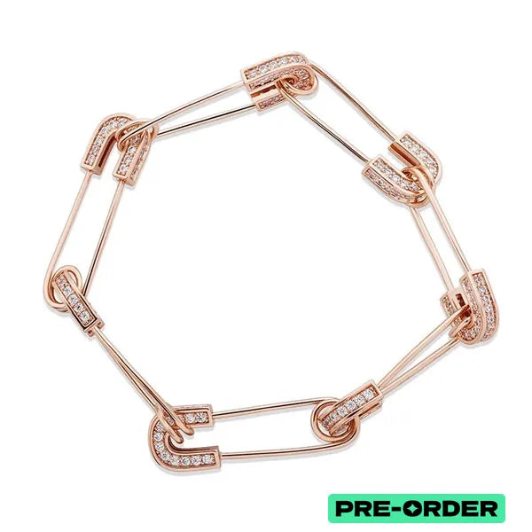 RICH PAPERCLIP BRACELET (Gold Plated)