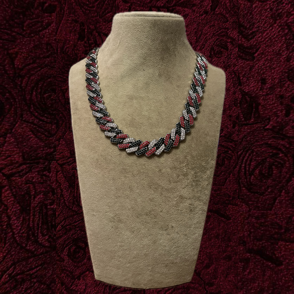 RICH ICED OUT TRIPLE COLOR MIAMI CHAIN 14mm (Limited Edition)