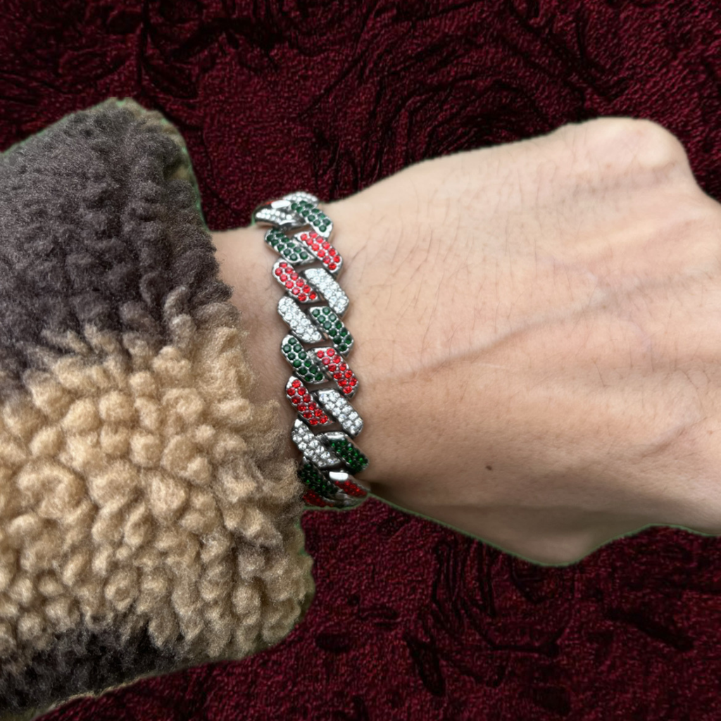 RICH DIAMOND TRIPLE COLOR MIAMI BRACELET 14mm