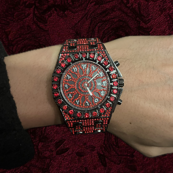 RICH KING ICE RED DIAMOND WATCH (Limited Edition)