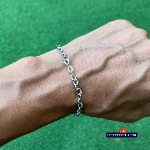 RICH SILVER RING BİLEKLİK (Paslanmaz Çelik)