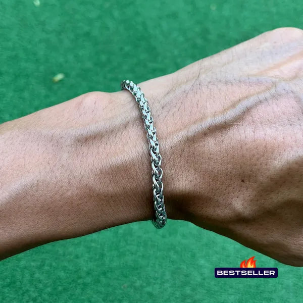 RICH CURB SILVER BİLEKLİK