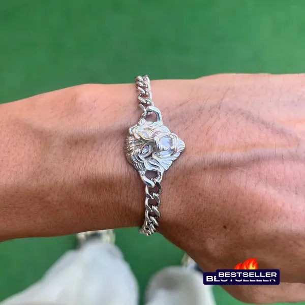 RICH KING LEO SILVER BİLEKLİK (Paslanmaz Çelik)