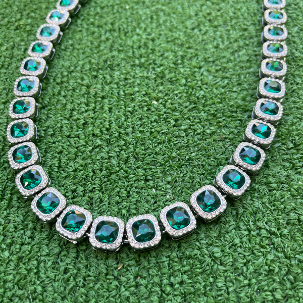 RICH ZUMRUDİ BAGUETTE CHAIN 12mm (Bakır)