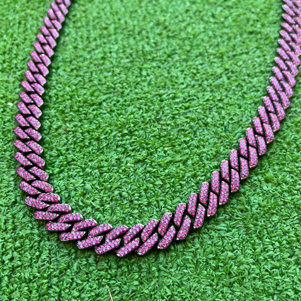RICH AMETIST MIAMI CHAIN 14mm (1. Sınıf)