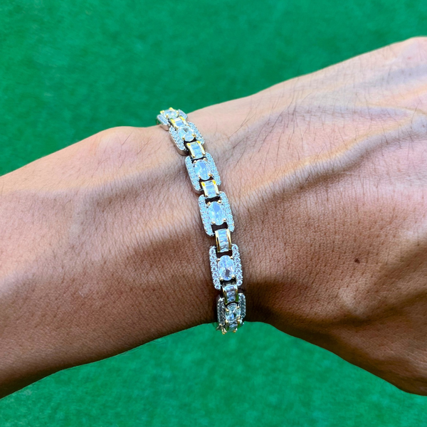 RICH DOUBLE COLOR BILLIONAIRE CLASSICO DIAMOND BRACELET (Gold Plated)