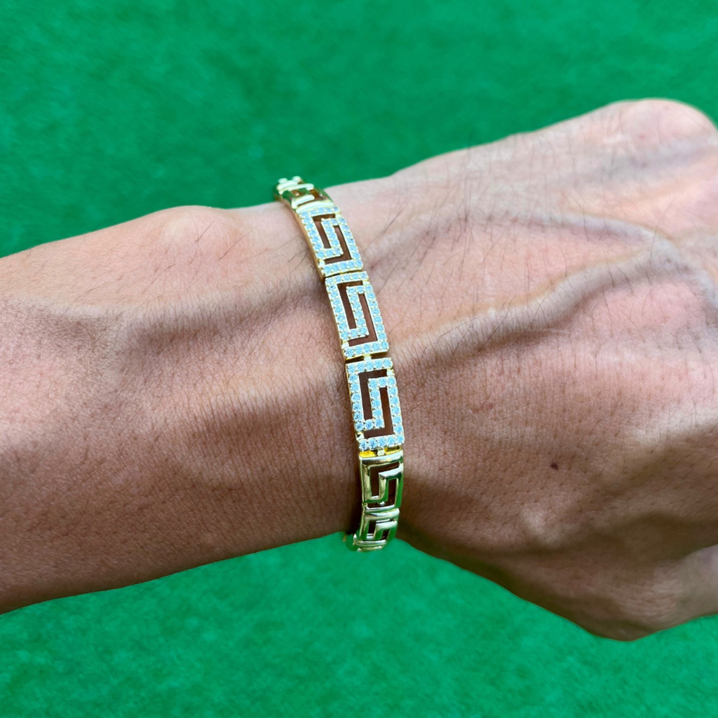 RICH GOLDEN TETRIS BRACELET (Gold Plated)