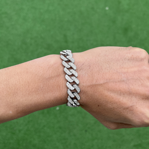 RICH DIAMOND CUBAN BRACELET 15mm (Limited Edition)
