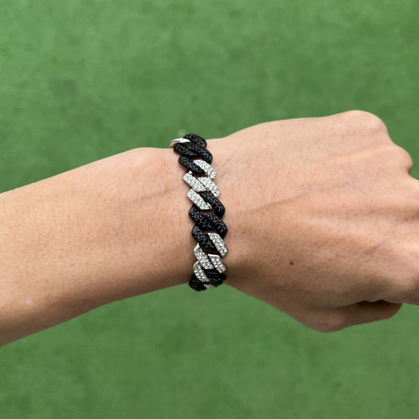 RICH DIAMOND DOUBLE COLOR MIAMI BRACELET 14mm (Limited Edition)