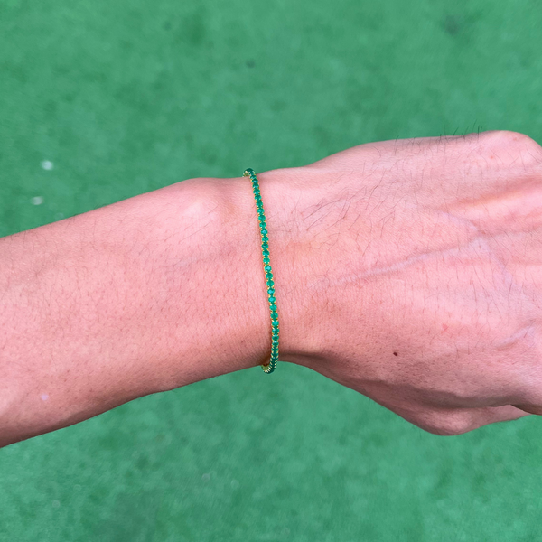 RICH ONE ROW GREEN DIAMOND (FLEXIBLE)