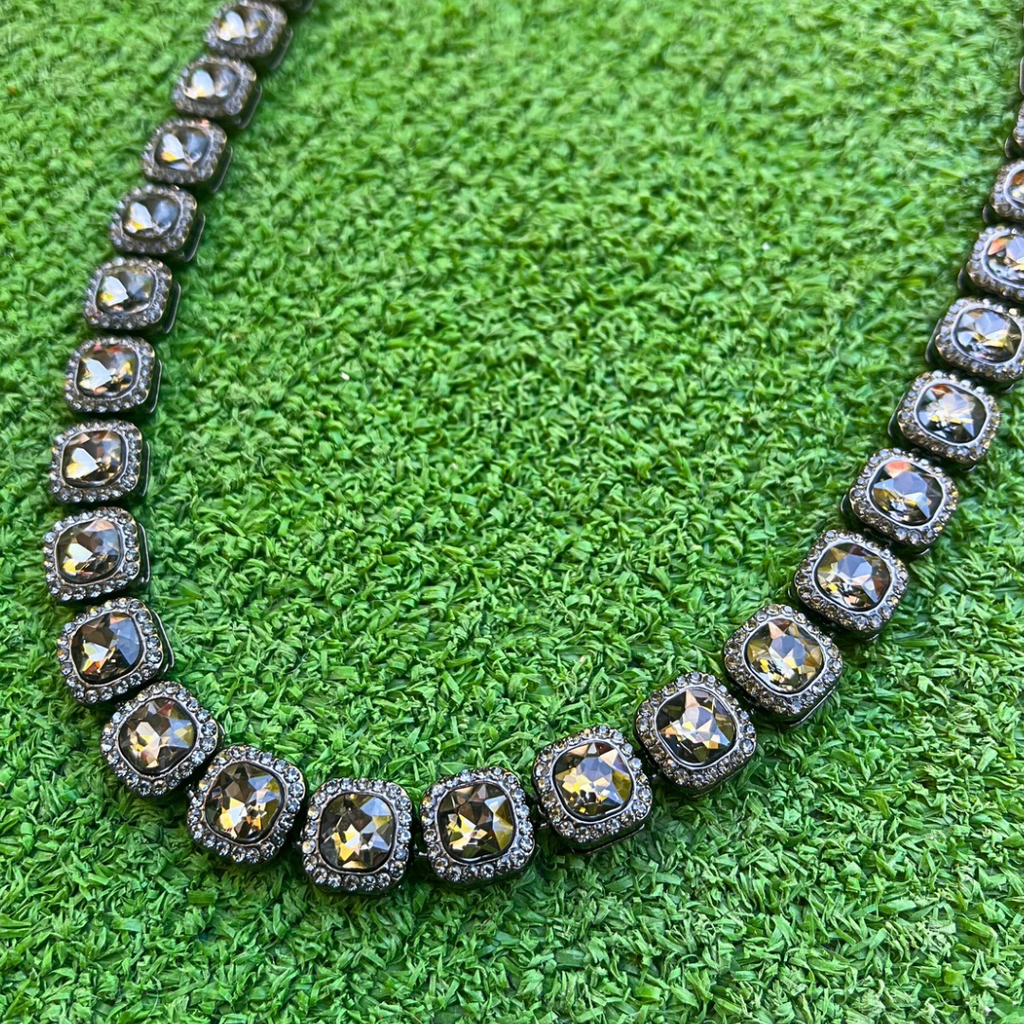 RICH BLACK DIAMOND BAGUETTE CHAIN 12mm (Bakır)