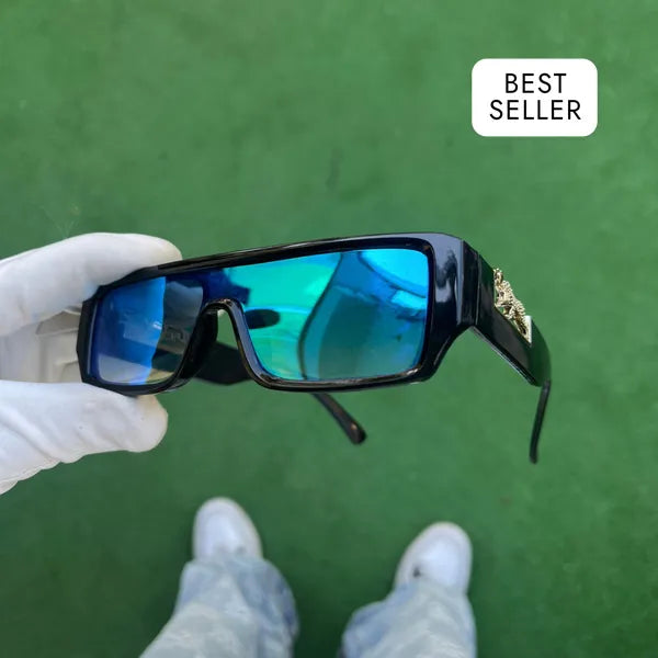 RICH GRADIENT BLUE LEOPAR EYEWEAR