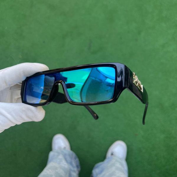 RICH GRADIENT BLUE LEOPAR EYEWEAR