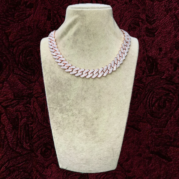 RICH ROSE GOLD DIAMOND MIAMI CHAIN 14mm (Limited Edition)