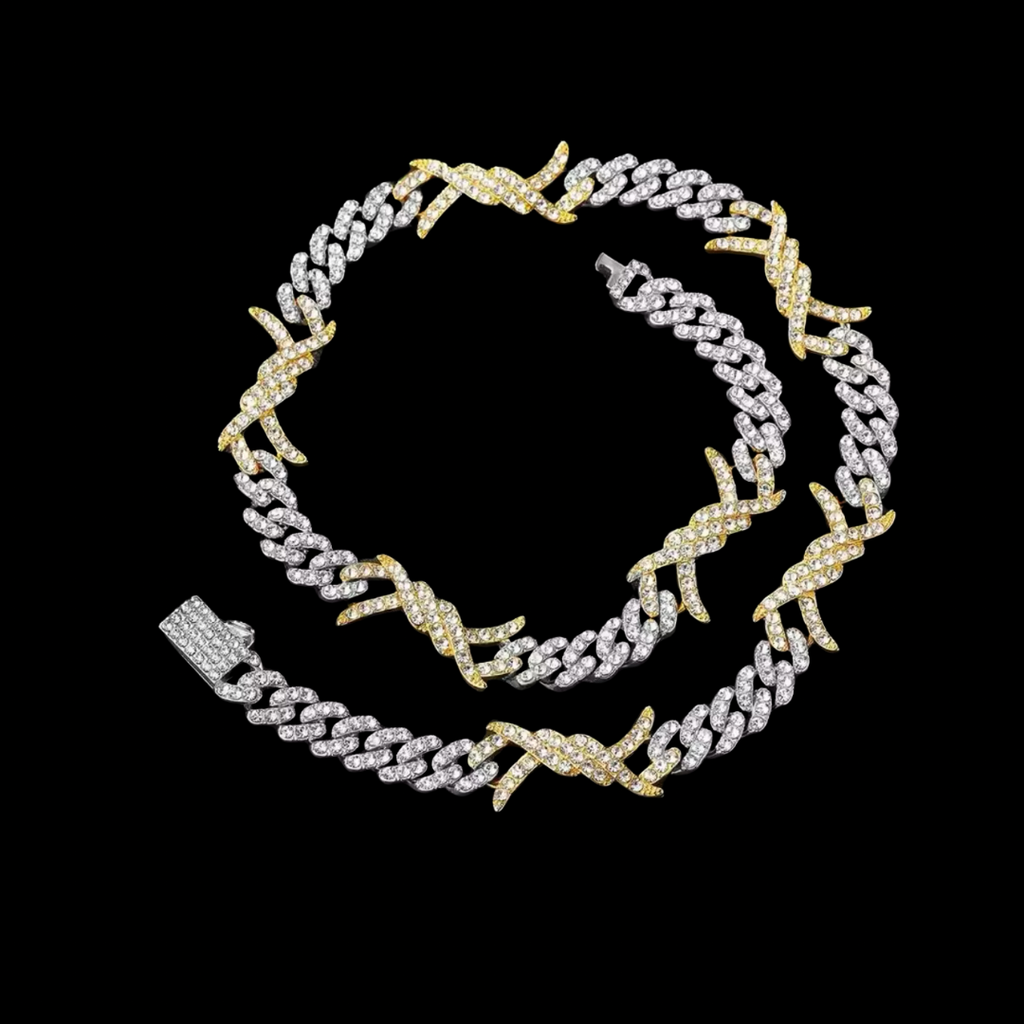 RICH WIRE DIAMOND GOLD CHAIN (Ön Sipariş)