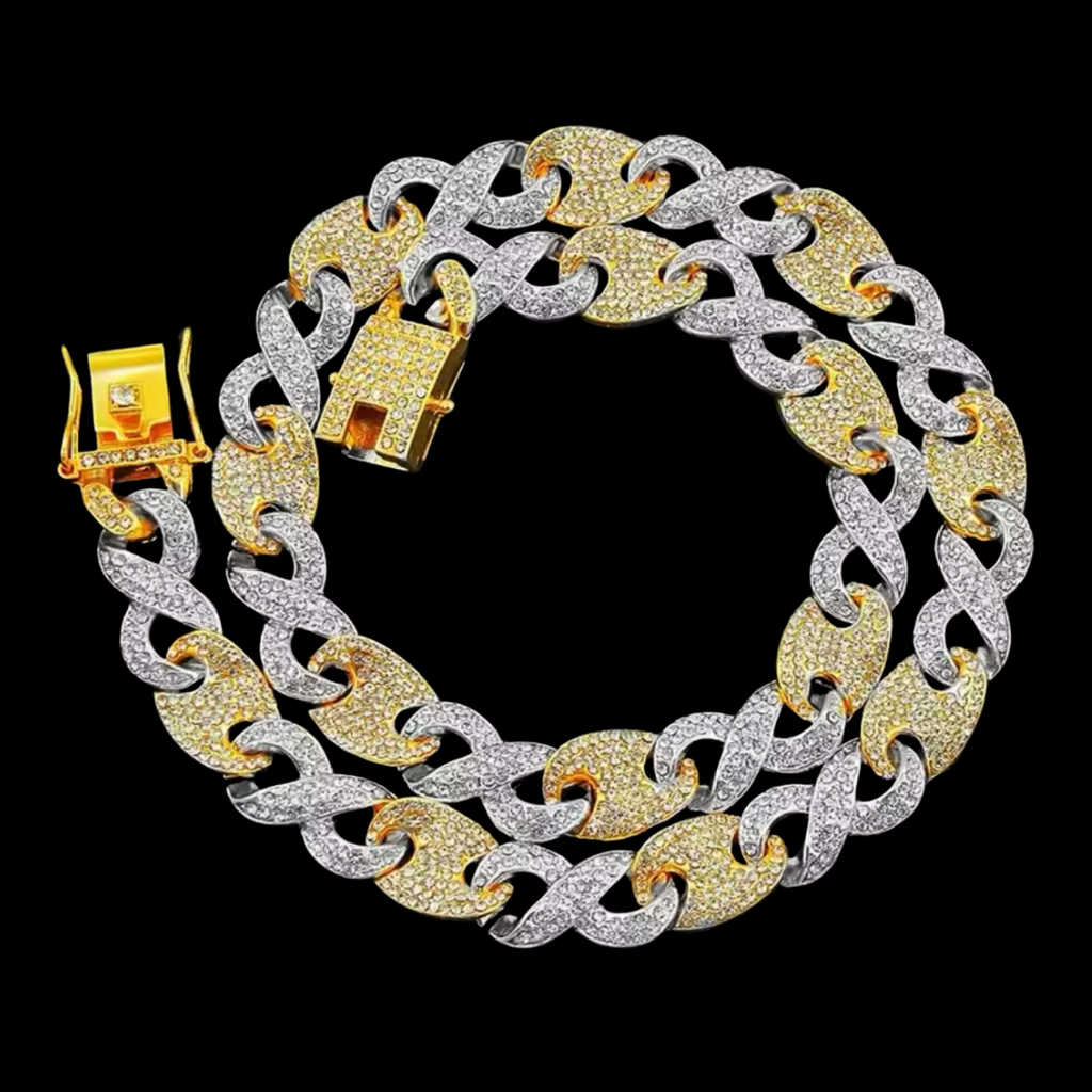 RICH INFINITY GOLD DIAMOND CHAIN 13mm (Ön Sipariş)