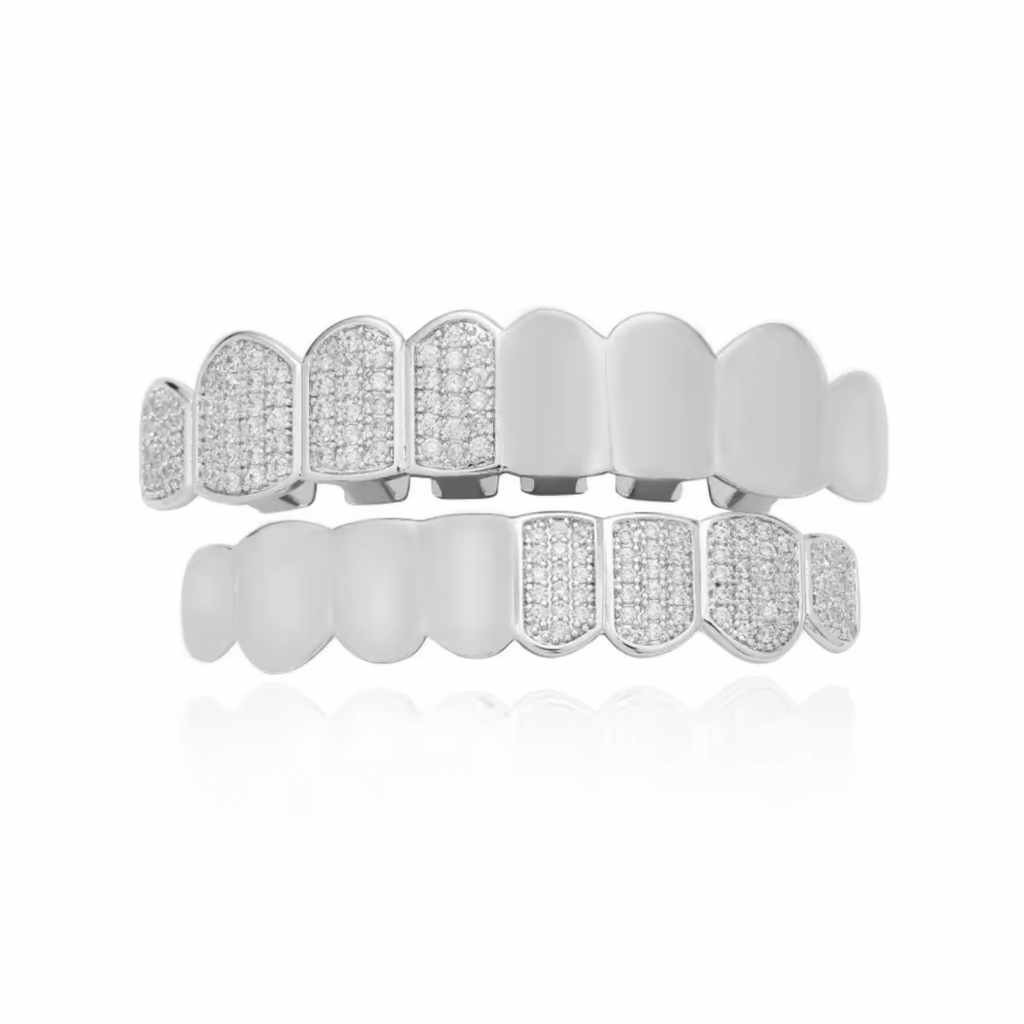 RICH DIAMOND CLASSICO SILVER GRILLZ (Special Order-High Quality)