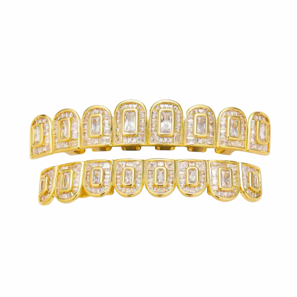 RICH FIRST CLASS BAGUETTE GOLD GRILLZ (Special Order-High Quality)