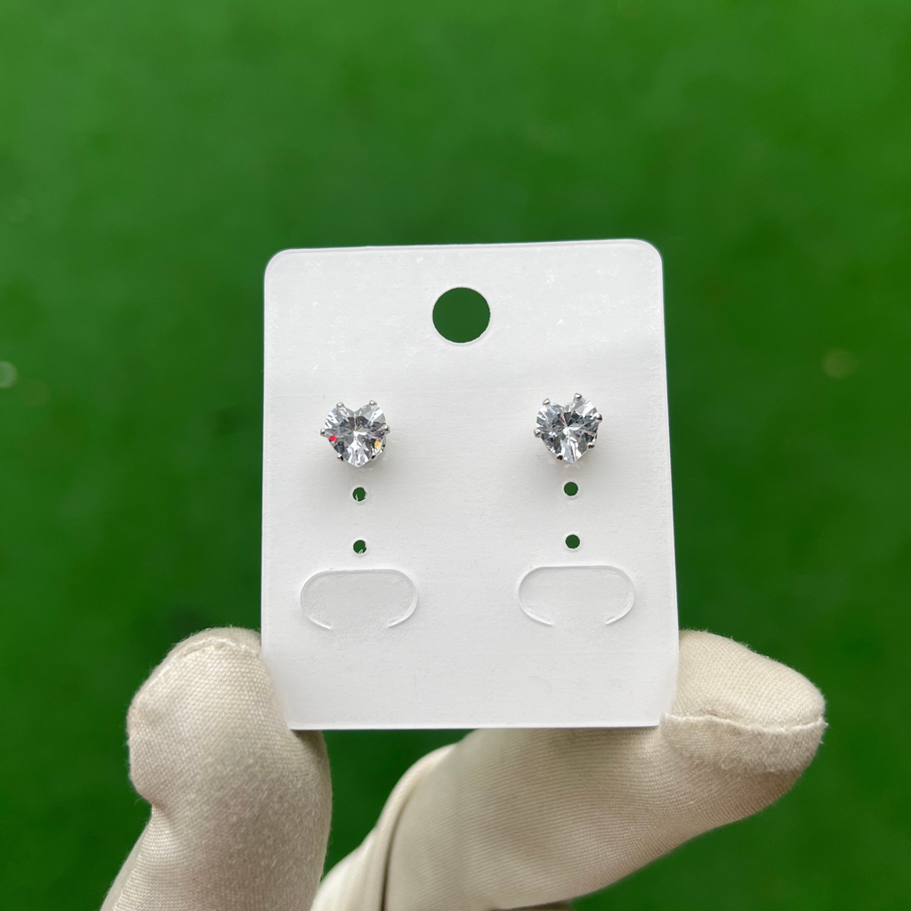 RICH HEART CUT DIAMOND EARRING 5mm