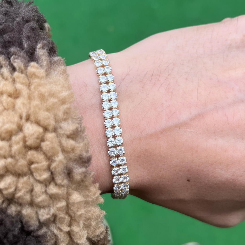 RICH TWO ROW GOLD DIAMOND (Zircon)