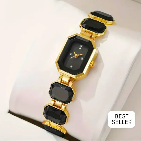 RICH CARAT BLACK GOLD DIAMOND WATCH