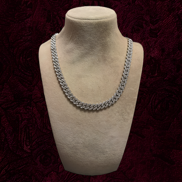 RICH ICED OUT DIAMOND CUBAN CHAIN 8mm (Bakır)