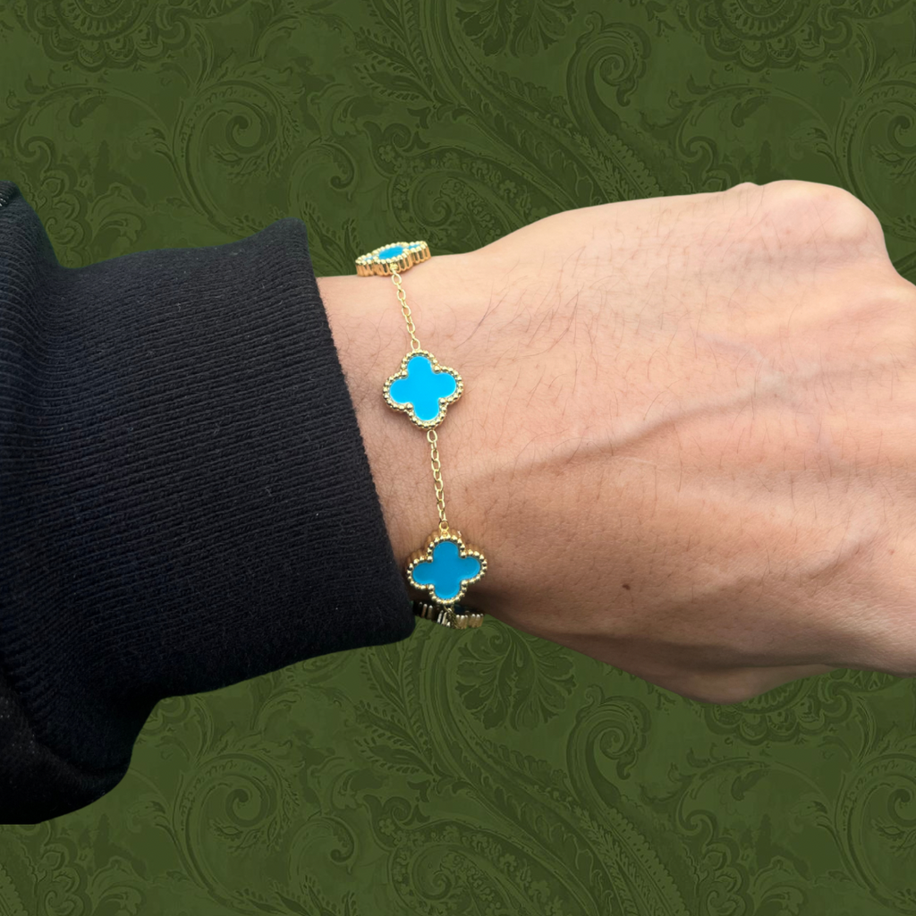 RICH LUI GOLD BABY BLUE EDITION BİLEKLİK (Paslanmaz Çelik)