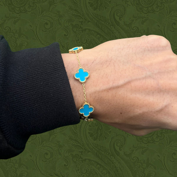 RICH LUI GOLD BABY BLUE EDITION BİLEKLİK (Paslanmaz Çelik)