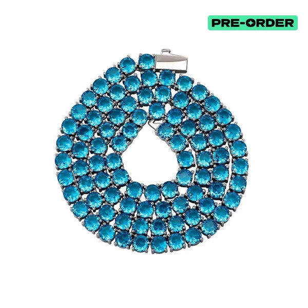 RICH TENNIS CHAIN 5mm (Titanium & Altın Kaplama)