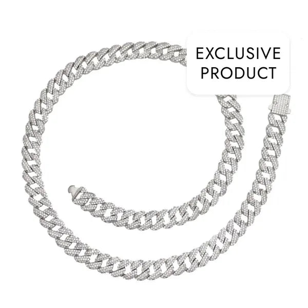 RICH 925k SILVER CUBAN CHAIN 12mm (Gerçek Gümüş)
