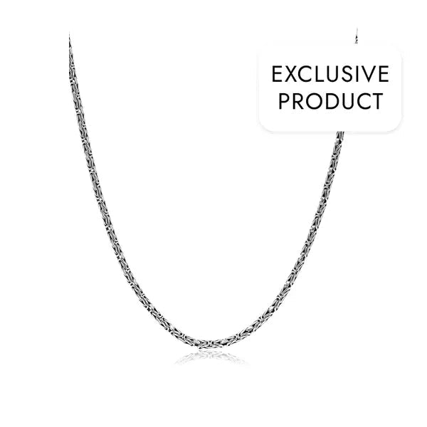 RICH 925k SILVER KING CHAIN 3mm (Gerçek Gümüş)