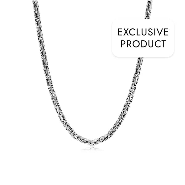 RICH 925k SILVER KING CHAIN 5mm (Gerçek Gümüş)