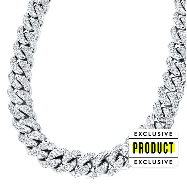 RICH CUBAN CHAIN 14K REAL GOLD 178g &  REAL DIAMOND 20.90ct (14K Gerçek Altın & Gerçek Elmas)