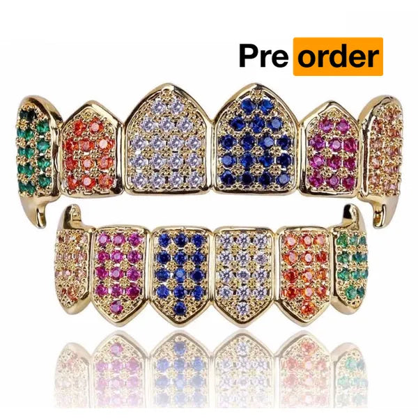 RICH DIAMOND COLORFUL GRILLZ(High Quality)