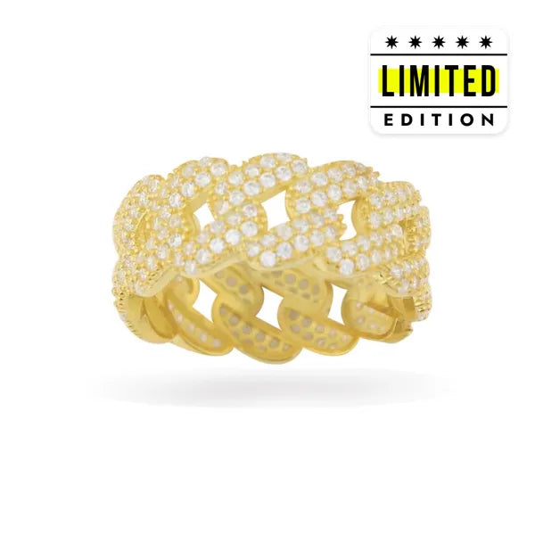 RICH CUBAN GOLD RING (925K SILVER)