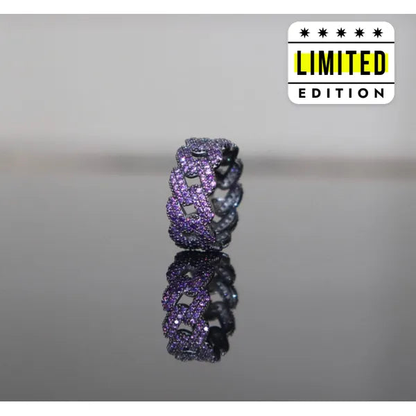 RICH CUBAN PURPLE RING (925K SILVER)